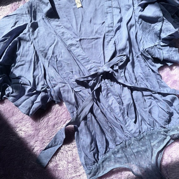 FP • Plunge Ruffle Sleeve Bodysuit Call Me Later - Picture 12 of 12